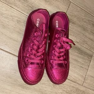 Pink sparkly converse